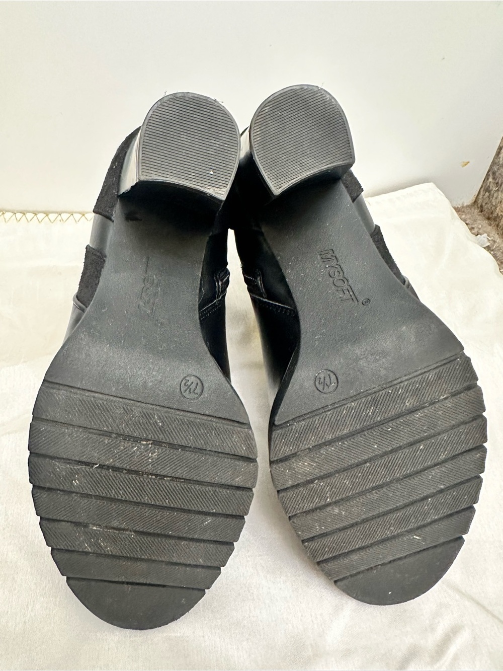 Black Ankle Booties with Buckle Strap - Women - Picture 4 of 5